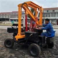 四轮护栏打桩机彤昭直销公路护栏打桩机
