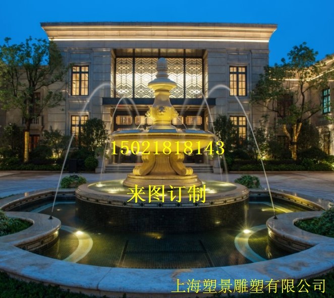 砂岩欧式水池雕塑,砂岩水池雕塑,济南雕塑制作